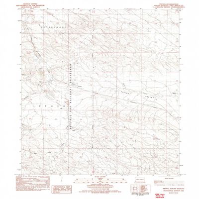 YellowMaps Provo SD topo map, 1:25000 Scale, 7.5 X 7.5 Minute, Historical, 1982, Updated 1982, 26.3 x 20.2 in - Tyvek