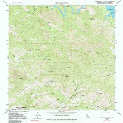 YellowMaps Pebblestone Shut in CA topo map, 1:24000 Scale, 7.5 X 7.5 Minute, Historical, 1959, Updated 1991, 26.8 x 21.5 in - Tyvek