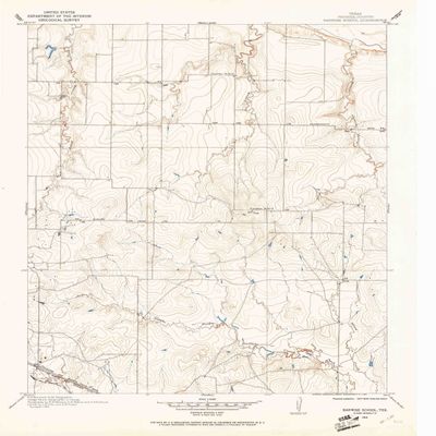 YellowMaps Barwise School TX topo map, 1:24000 Scale, 7.5 X 7.5 Minute, Historical, 1915, Updated 1961, 26.85 x 23.01 in - Tyvek