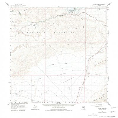 YellowMaps Alamo Dam AZ topo map, 1:62500 Scale, 15 X 15 Minute, Historical, 1966, Updated 1978, 21.7 x 18 in - Tyvek
