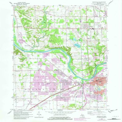 YellowMaps Grandville MI topo map, 1:24000 Scale, 7.5 X 7.5 Minute, Historical, 1958, Updated 1982, 26.9 x 22 in - Tyvek