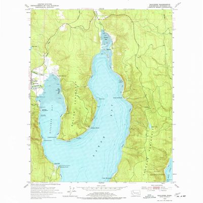 YellowMaps Quilcene WA topo map, 1:24000 Scale, 7.5 X 7.5 Minute, Historical, 1953, Updated 1977, 26.9 x 22 in - Tyvek