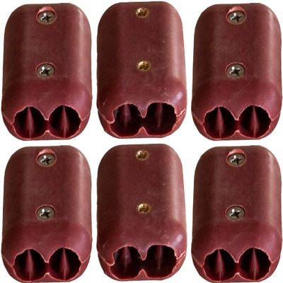 E-Z - TY 1/2 Inch Double OT Reusable Rope Clamp SIX (6) Pack (Red)