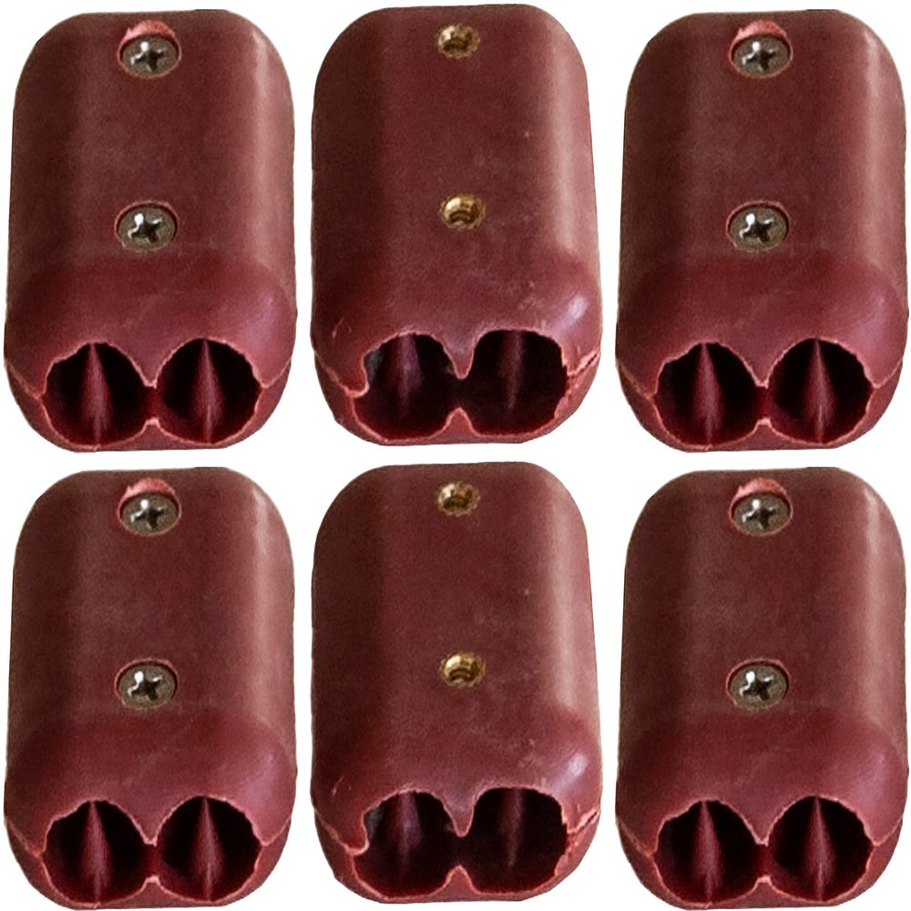 E-Z - TY 1/2 Inch Double OT Reusable Rope Clamp SIX (6) Pack (Red)