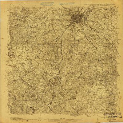 YellowMaps Charlotte NC topo map, 1:48000 Scale, 15 X 15 Minute, Historical, 1905, 27 x 21.9 in - Tyvek