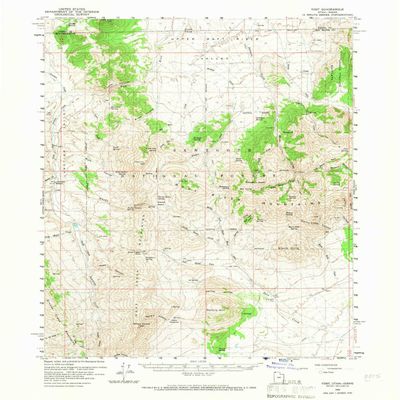 YellowMaps Yost UT topo map, 1:62500 Scale, 15 X 15 Minute, Historical, 1959, Updated 1967, 20.7 x 17 in - Tyvek