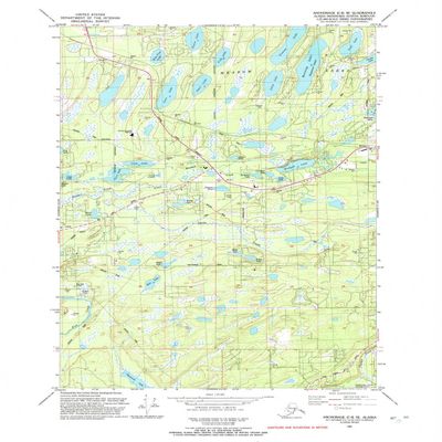 YellowMaps Anchorage C 8 SE AK topo map, 1:25000 Scale, 7.5 X 7.5 Minute, Historical, 1992, Updated 1992, 26.8 x 22 in - Tyvek