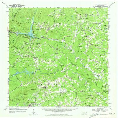 YellowMaps Lake Lure NC topo map, 1:62500 Scale, 15 X 15 Minute, Historical, 1959, Updated 1973, 20.9 x 17 in - Tyvek