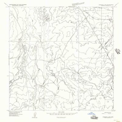 YellowMaps Adamana 4 SW AZ topo map, 1:24000 Scale, 7.5 X 7.5 Minute, Historical, 1955, Updated 1957, 26.9 x 22.1 in - Tyvek