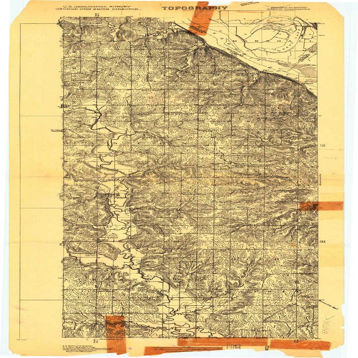 YellowMaps Easton KS topo map, 1:48000 Scale, 15 X 15 Minute, Historical, 1909, Updated 1909, 29.5 x 14.16 in - Tyvek