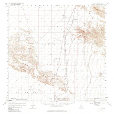 YellowMaps Midway AZ topo map, 1:62500 Scale, 15 X 15 Minute, Historical, 1958, Updated 1985, 21 x 17.5 in - Tyvek