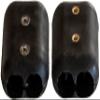 E-Z -TY 5/8 Inch (15-16 mm) Double OT Reusable Rope Clamps Black - TWO (2) PACK view 1