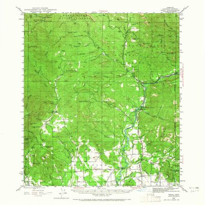 YellowMaps Trail OR topo map, 1:62500 Scale, 15 X 15 Minute, Historical, 1943, Updated 1965, 20.8 x 17 in - Tyvek