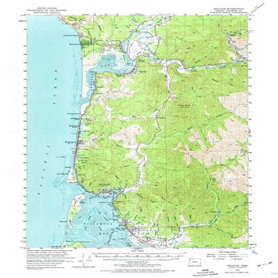 YellowMaps Nehalem OR topo map, 1:62500 Scale, 15 X 15 Minute, Historical, 1955, Updated 1974, 21 x 15.5 in - Tyvek