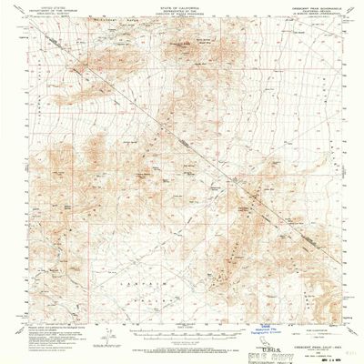 YellowMaps Crescent Peak NV topo map, 1:62500 Scale, 15 X 15 Minute, Historical, 1956, Updated 1970, 20.8 x 16.7 in - Tyvek