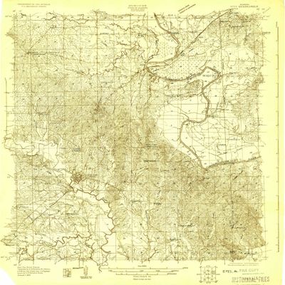 YellowMaps Epes AL topo map, 1:48000 Scale, 15 X 15 Minute, Historical, 1929, 26.8 x 22.7 in - Tyvek