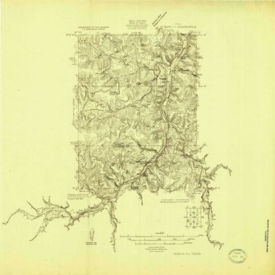YellowMaps Segovia 2 c TX topo map, 1:48000 Scale, 7.5 X 7.5 Minute, Historical, 1926, 20.4 x 23 in - Tyvek