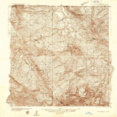Mt Powell CO topo map, 1:48000 Scale, 15 X 15 Minute, Historical, 1933, 26.7 x 21.1 in - Tyvek