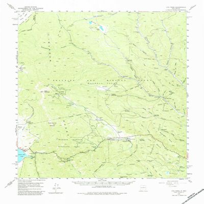 YellowMaps Ute Park NM topo map, 1:62500 Scale, 15 X 15 Minute, Historical, 1955, Updated 1984, 21.5 x 17.1 in - Tyvek