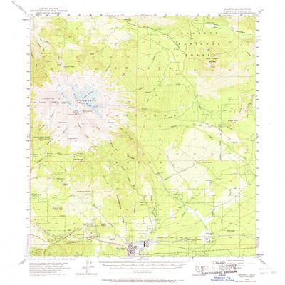 YellowMaps Shasta CA topo map, 1:62500 Scale, 15 X 15 Minute, Historical, 1954, Updated 1968, 20.8 x 16.7 in - Tyvek
