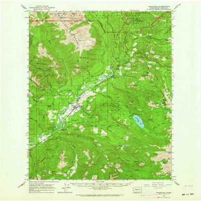 YellowMaps Packwood WA topo map, 1:62500 Scale, 15 X 15 Minute, Historical, 1962, Updated 1964, 20.9 x 17 in - Tyvek