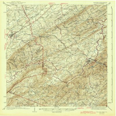 Tellico TN topo map, 1:62500 Scale, 15 X 15 Minute, Historical, 1943, 19.9 x 16.5 in - Tyvek