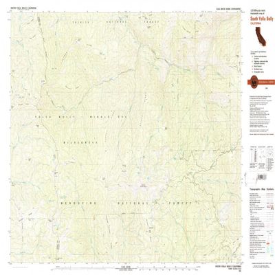 South Yolla Bolly CA topo map, 1:25000 Scale, 7.5 X 15 Minute, Historical, 1981, Updated 1982, 24 x 40.1 in - Tyvek