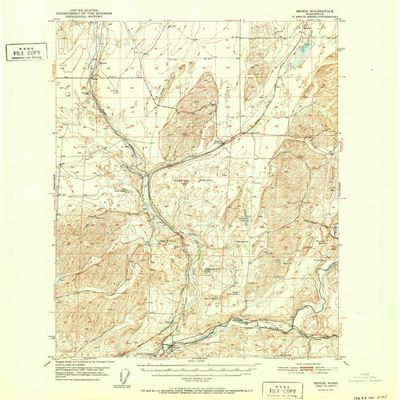 YellowMaps Benge WA topo map, 1:62500 Scale, 15 X 15 Minute, Historical, 1952, 20.9 x 17 in - Tyvek