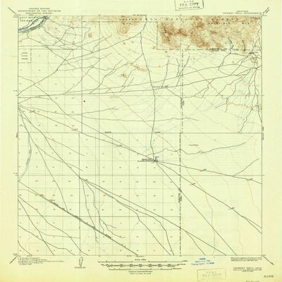 Desert Well AZ topo map, 1:62500 Scale, 15 X 15 Minute, Historical, 1906, Updated 1946, 20.6 x 17 in - Tyvek