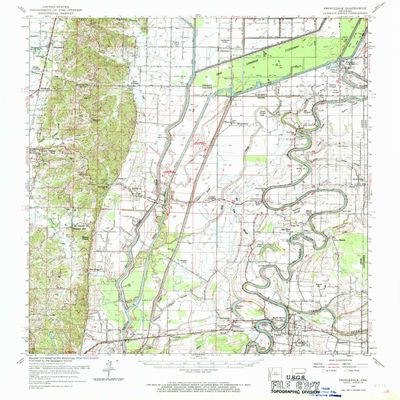 YellowMaps Princedale AR topo map, 1:62500 Scale, 15 X 15 Minute, Historical, 1962, Updated 1968, 20.8 x 16.9 in - Tyvek