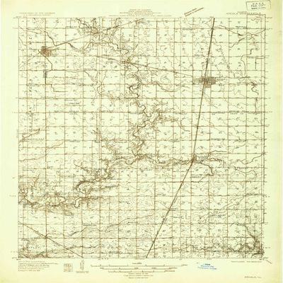 YellowMaps Arcola IL topo map, 1:48000 Scale, 15 X 15 Minute, Historical, 1935, 26.8 x 20.5 in - Tyvek