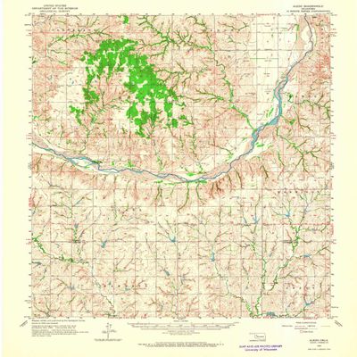 YellowMaps Aledo OK topo map, 1:62500 Scale, 15 X 15 Minute, Historical, 1962, Updated 1964, 20.7 x 17 in - Tyvek