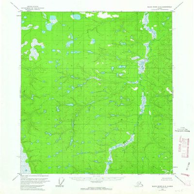 YellowMaps Black River A 6 AK topo map, 1:63360 Scale, 15 X 15 Minute, Historical, 1956, Updated 1963, 20.8 x 18 in - Tyvek