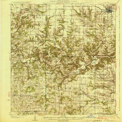 YellowMaps Mt Sterling IL topo map, 1:62500 Scale, 15 X 15 Minute, Historical, 1929, 19.3 x 15.7 in - Tyvek