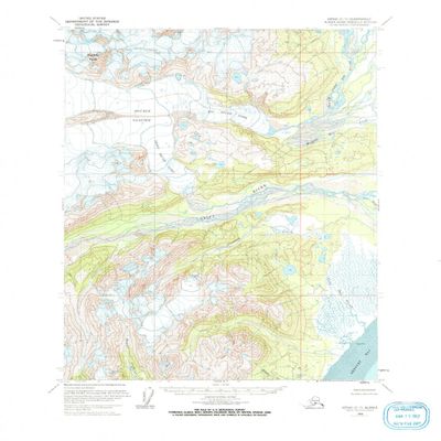 YellowMaps Kenai C 7 AK topo map, 1:63360 Scale, 15 X 15 Minute, Historical, 1958, Updated 1973, 21.8 x 18 in - Tyvek