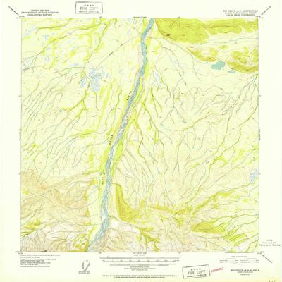 YellowMaps Big Delta A 6 AK topo map, 1:63360 Scale, 15 X 15 Minute, Historical, 1951, 20.9 x 18 in - Tyvek
