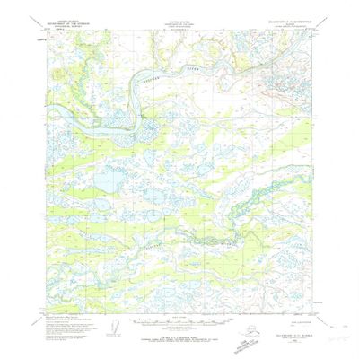 YellowMaps Dillingham A 2 AK topo map, 1:63360 Scale, 15 X 15 Minute, Historical, 1952, Updated 1974, 22 x 18.1 in - Tyvek