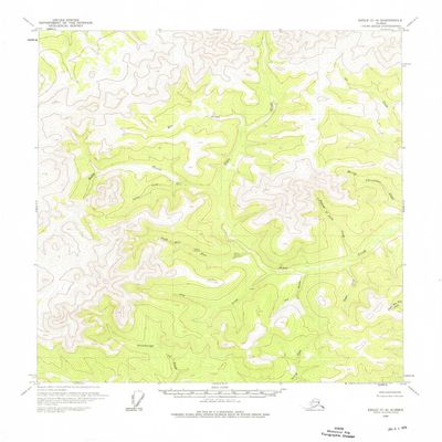 YellowMaps Eagle C 4 AK topo map, 1:63360 Scale, 15 X 15 Minute, Historical, 1956, Updated 1976, 21.8 x 18 in - Tyvek