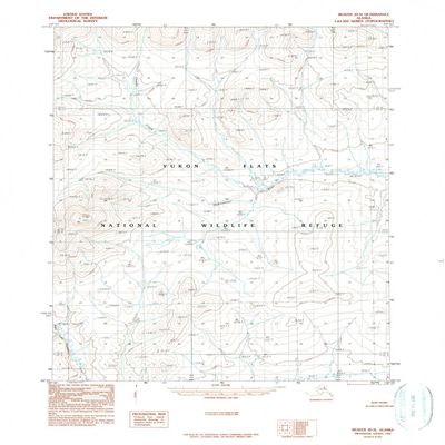 YellowMaps Beaver D 3 AK topo map, 1:63360 Scale, 15 X 15 Minute, Historical, 1990, Updated 1990, 21.8 x 18.1 in - Tyvek