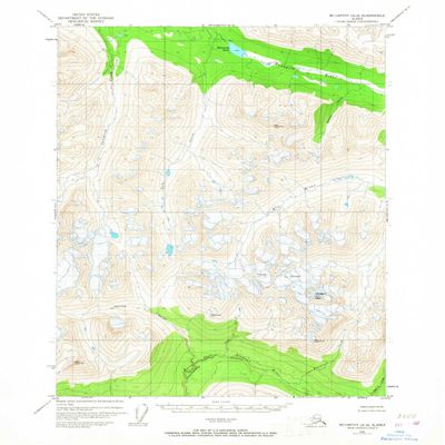 YellowMaps McCarthy A 8 AK topo map, 1:63360 Scale, 15 X 15 Minute, Historical, 1950, Updated 1967, 20.8 x 17 in - Tyvek