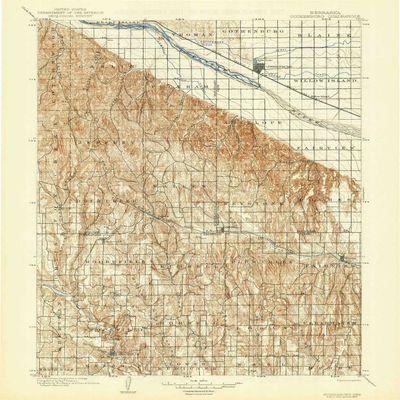 YellowMaps Gothenburg NE topo map, 1:125000 Scale, 30 X 30 Minute, Historical, 1902, Updated 1942, 19.7 x 16.4 in - Tyvek