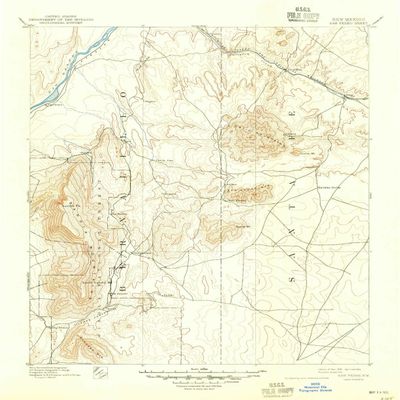 San Pedro NM topo map, 1:125000 Scale, 30 X 30 Minute, Historical, 1892, Updated 1944, 20.7 x 17 in - Tyvek