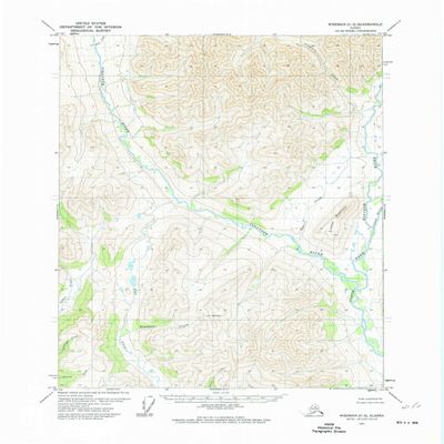 YellowMaps Wiseman C 3 AK topo map, 1:63360 Scale, 15 X 15 Minute, Historical, 1971, Updated 1974, 21.8 x 18.1 in - Tyvek