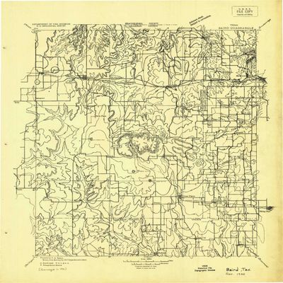 YellowMaps Baird TX topo map, 1:125000 Scale, 30 X 30 Minute, Historical, 1932, 21.9 x 19 in - Tyvek