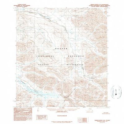 YellowMaps Ambler River C 3 AK topo map, 1:63360 Scale, 15 X 15 Minute, Historical, 1990, Updated 1990, 21.8 x 18.1 in - Tyvek