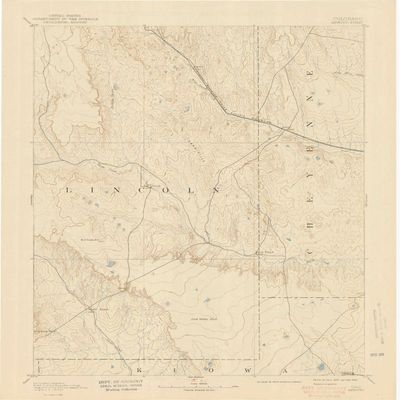 YellowMaps Arroyo CO topo map, 1:125000 Scale, 30 X 30 Minute, Historical, 1893, Updated 1940, 20 x 16.6 in - Tyvek