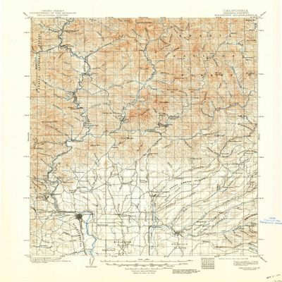 YellowMaps Redding CA topo map, 1:125000 Scale, 30 X 30 Minute, Historical, 1901, Updated 1948, 20.8 x 16.5 in - Tyvek