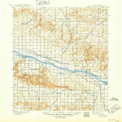 YellowMaps Camp Clarke NE topo map, 1:125000 Scale, 30 X 30 Minute, Historical, 1898, Updated 1949, 20.7 x 17 in - Tyvek