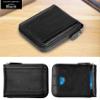 Admetus Wallet for Men Zipper Leather Wallet for Men Bifold RFID Blocking Card Holder black10 view 2