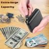 Admetus Wallet for Men Zipper Leather Wallet for Men Bifold RFID Blocking Card Holder black10 view 3